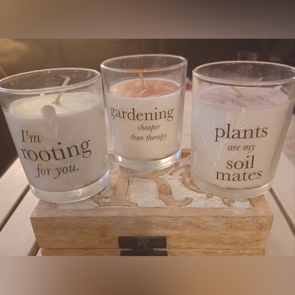 🚨3/$15 3 SASSY NEW Gardener/Plant lover ScentedCandles🪴easily packaged&shipped